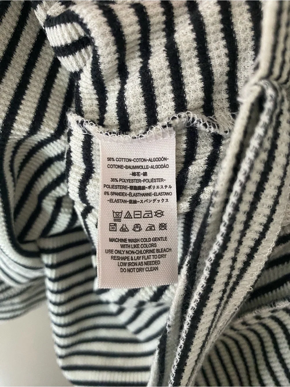 FREE PEOPLE 'All Tied Up' Black & Cream Stripe Wrap Skirt Size XS